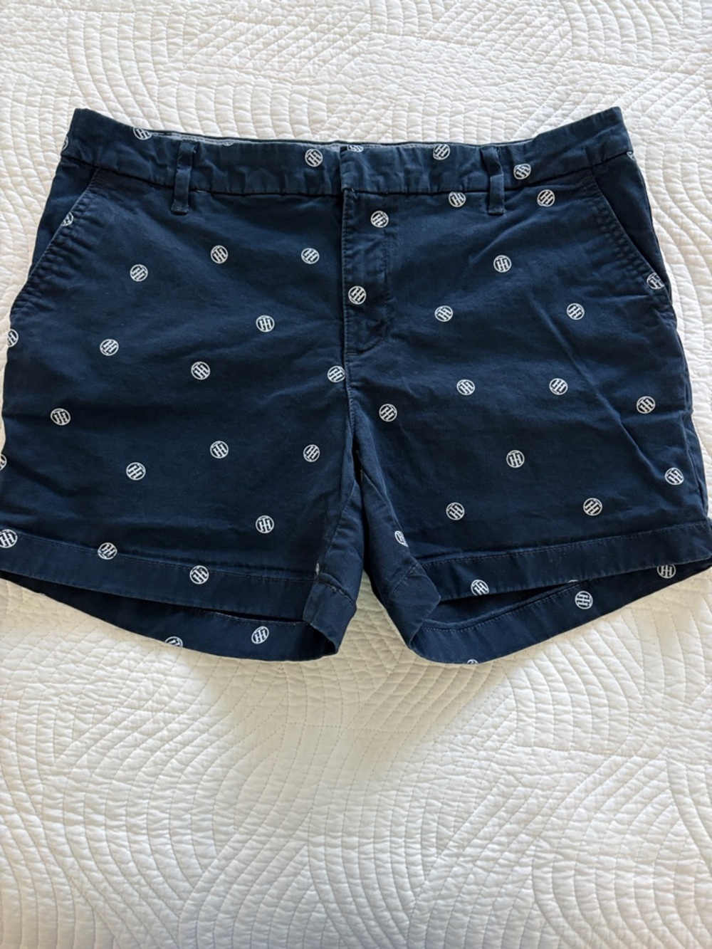 Tommy Hilfiger Navy 5” Embroidered Logo Dot Shorts